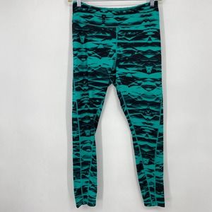Zella Green Black Printed Yoga Leggings